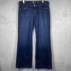 7 For All Mankind Jeans dojo Womens 31 Low Rise Flare Denim